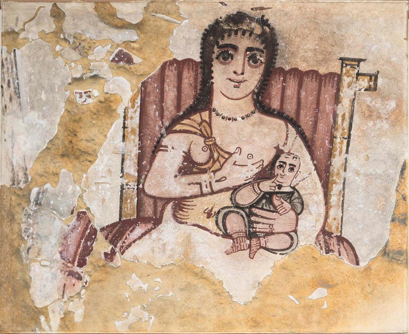 Watercolor reproduction of wall painting