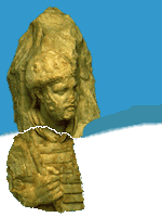 Two joining sculpture fragments