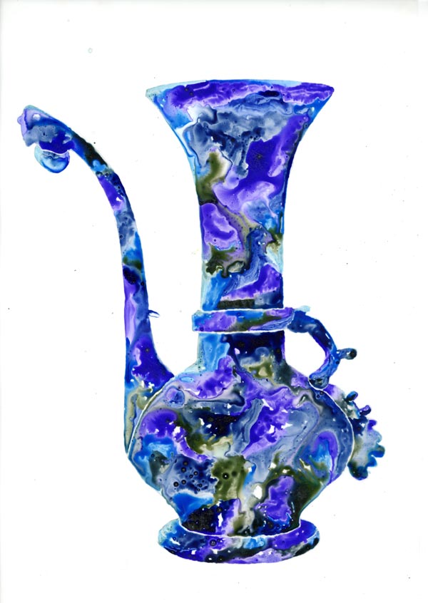 Blue pitcher