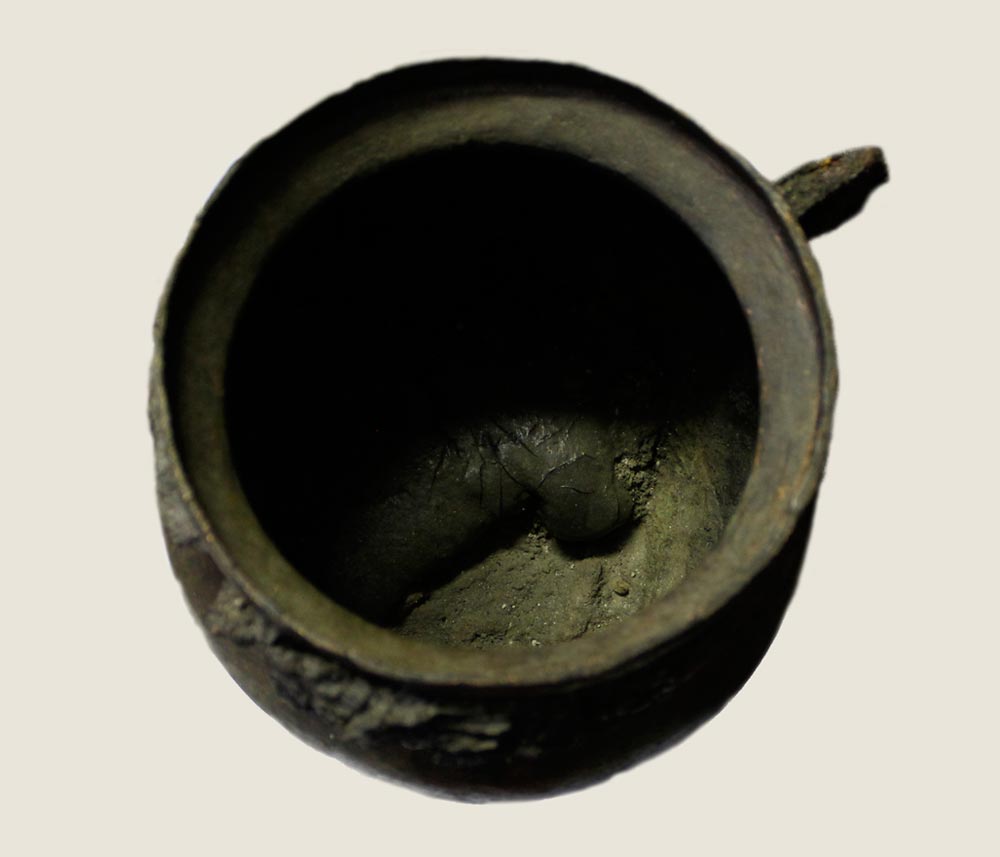 Bronze Pot Containing Pine Pitch