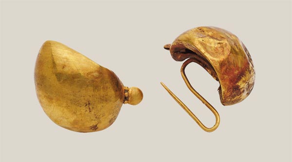 Hemispherical earrings