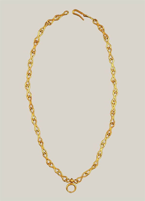 Necklace with crescent pendant