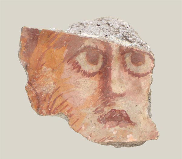 Fragment of ceiling painting with mask