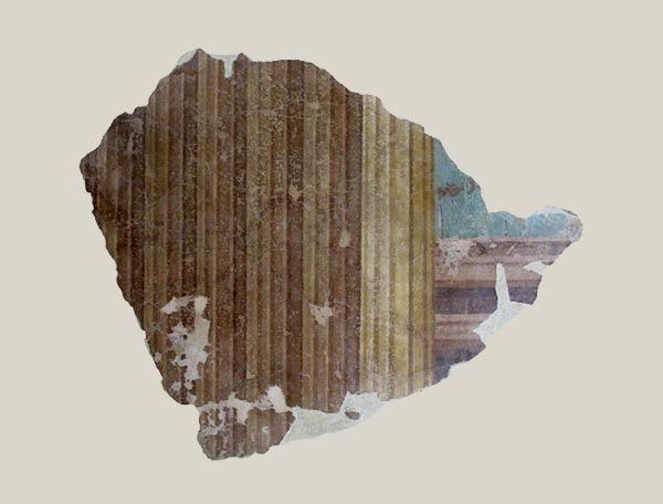 Fragment of painting with second style colonnade