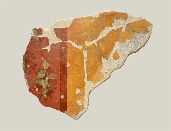 Fragment of garden painting with ivy tendrils