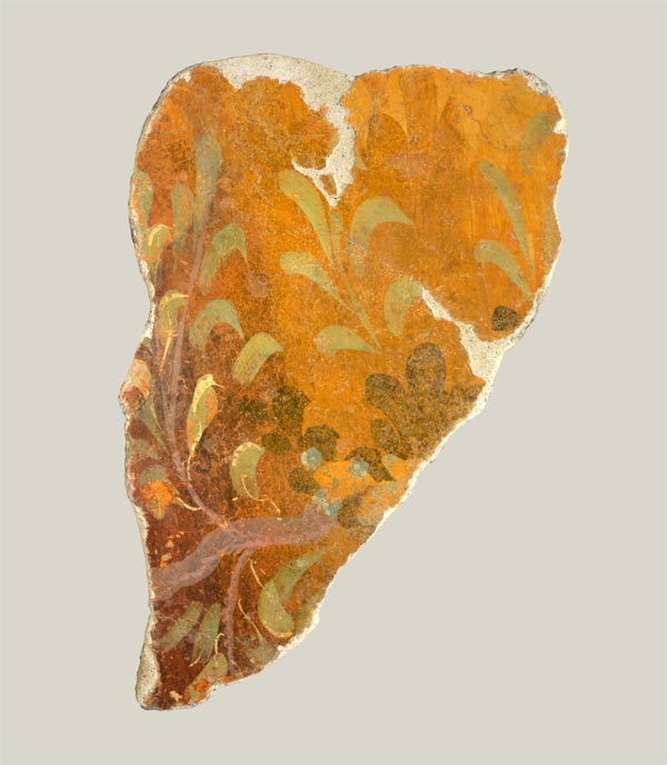 Fragment of garden painting with foliage