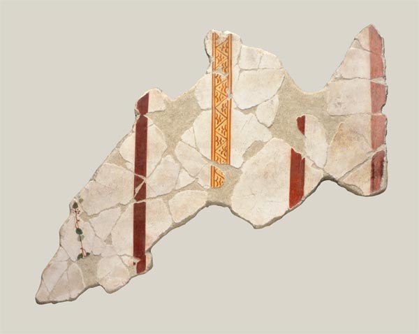 Fragment of ceiling painting parallel bands