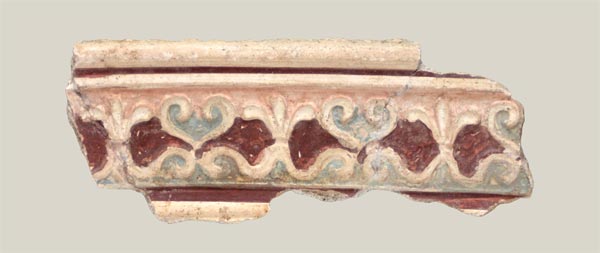 Stucco fragment with hearts