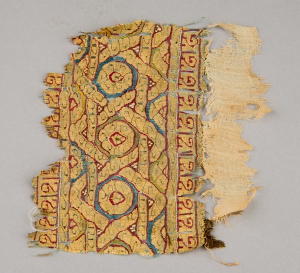 Textile fragment with interlace design