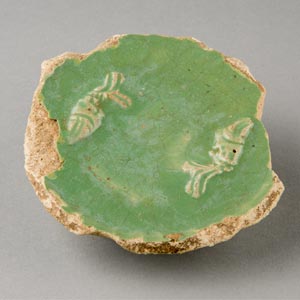 Base of a bowl decorated with two fish