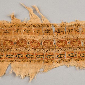 Textile fragment with rabbits