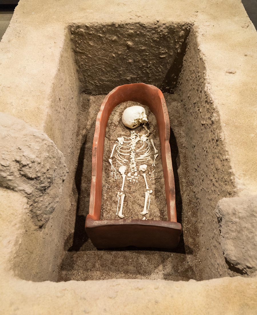 Replica of child's sarcophagus