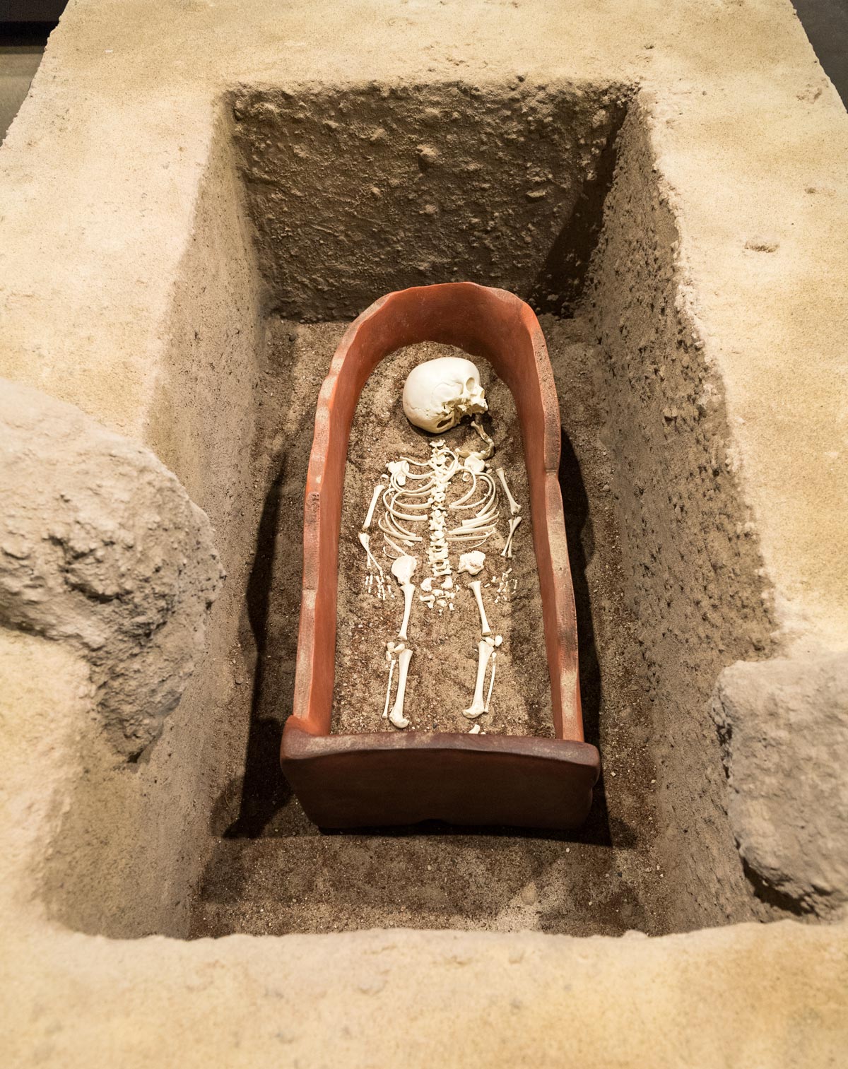 Replica of child's sarcophagus