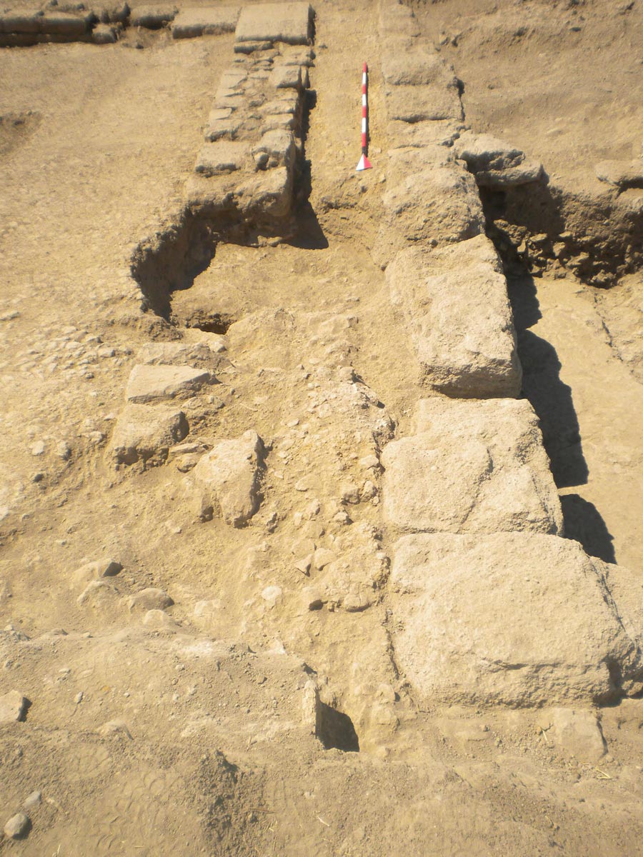 Stone foundations of the Area B house